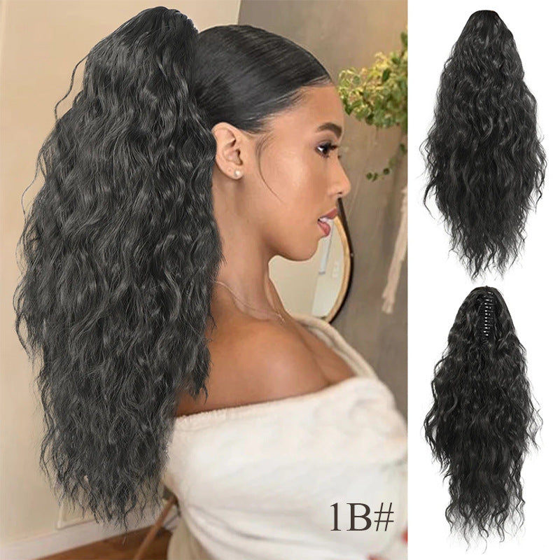 💜26 Inch Curly Wavy Frizzy Hair Extension with Ponytail💜